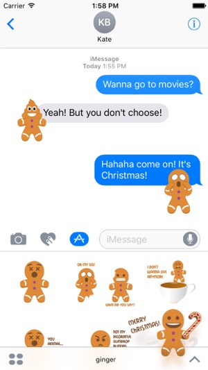 Ginger.Moji - Gingerbread emoji man Xmas stickers(圖2)-速報App