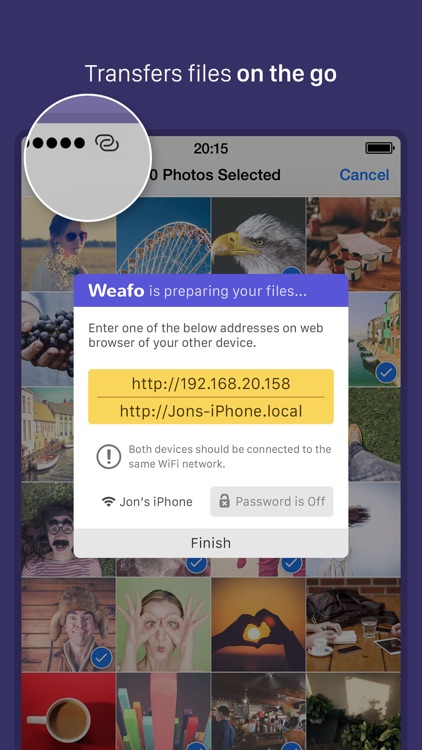 Weafo Pro - Send File, Image and Photo to Computer