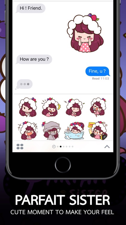 Parfait Sister Stickers for iMessage