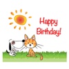 Happy Birthday Cards With Pets Sticker