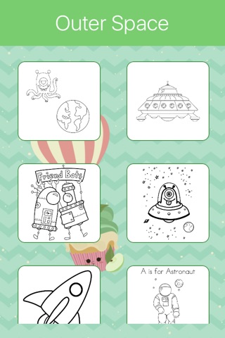 Outer Space Coloring Book for Kids. Learn to color screenshot 3