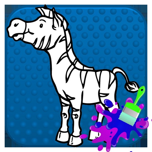 Tap Zebra Paint Game For Kid Icon