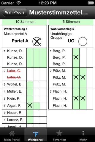 Wahlportal screenshot 3