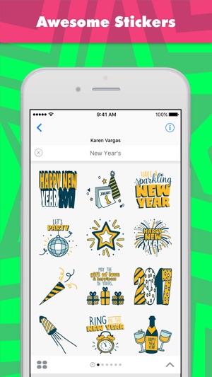 New Year's stickers by Karen Vargas(圖1)-速報App