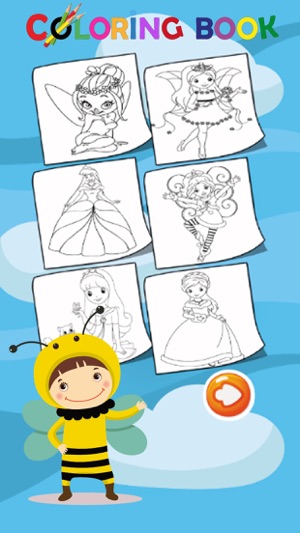 Cute Princess Easy and Fun Coloring Pages For Girl(圖3)-速報App