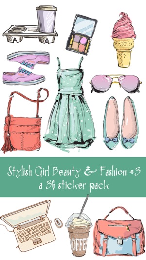 Stylish Girl Beauty and Fashion Sticker Pack 3(圖1)-速報App