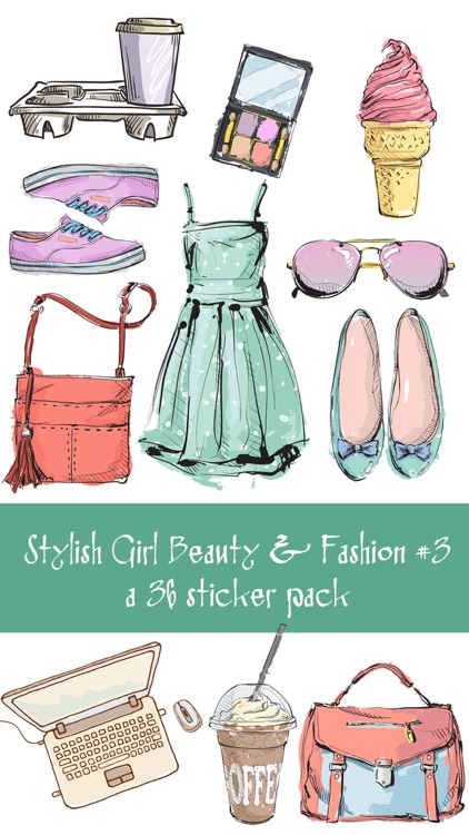 Stylish Girl Beauty and Fashion Sticker Pack 3