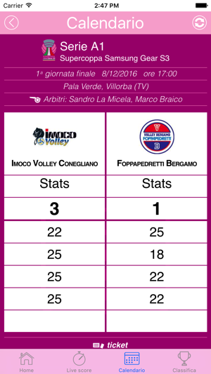 Livescore Lega Volley Femminile(圖3)-速報App