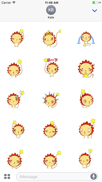 Animated Star Lion Stickers For iMessage