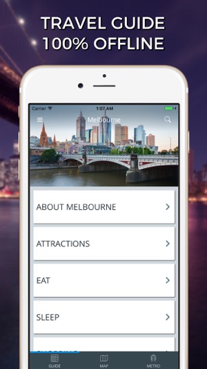 Melbourne Travel Guide with Offline Street Map(圖1)-速報App