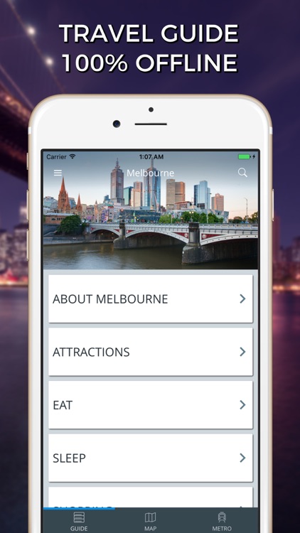 Melbourne Travel Guide with Offline Street Map