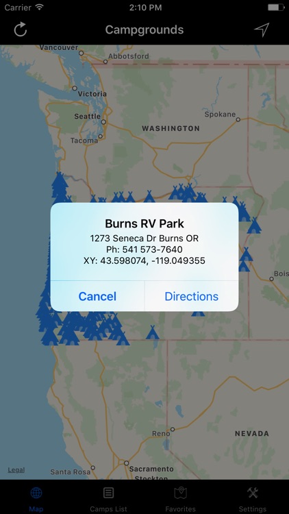 Oregon – Campgrounds & RV Parks