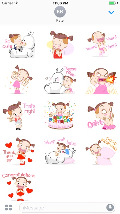 Olive The Funny Single Girl English Stickers