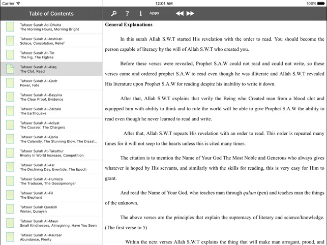 Quraan Tafseer Juzz Amma for iPad(圖3)-速報App