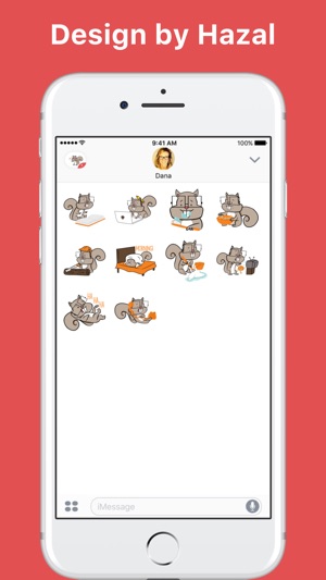 快樂的松鼠贴纸，设计：Hazal(圖2)-速報App