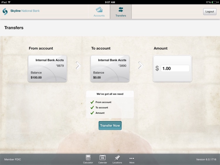 Skyline National Bank for iPad screenshot-3