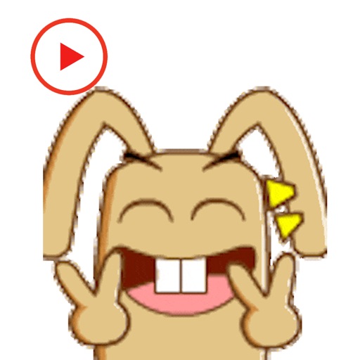 Rabbits Playfully Animated Stickers icon
