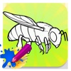 Coloring Page and Paint Wasp