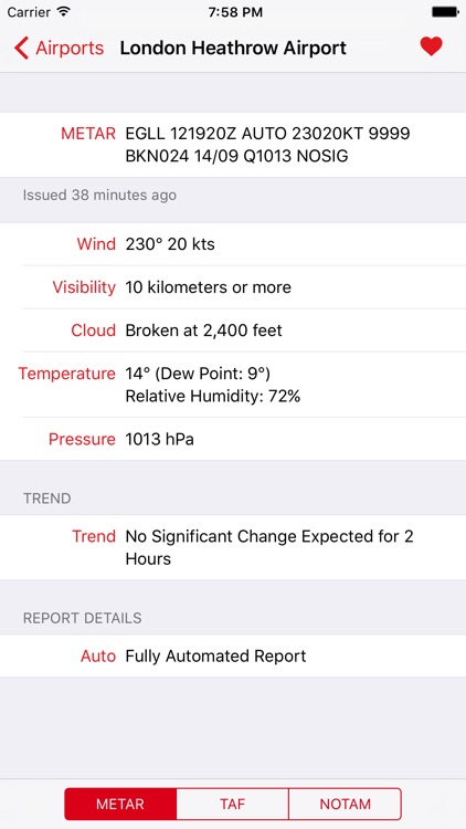 AirWeather - Airport METAR, TAF & NOTAM Data