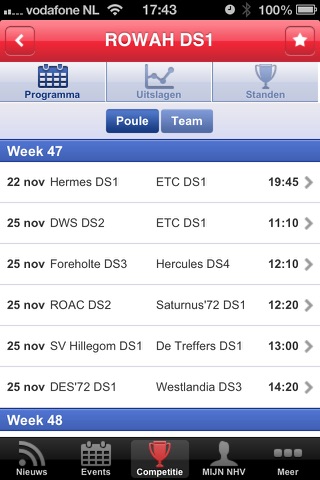 Handbal.nl - competitie screenshot 3