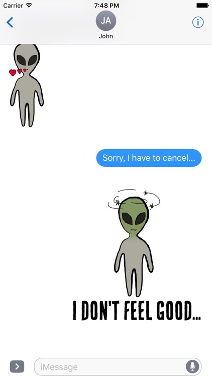 Alien Valentine's Stickers