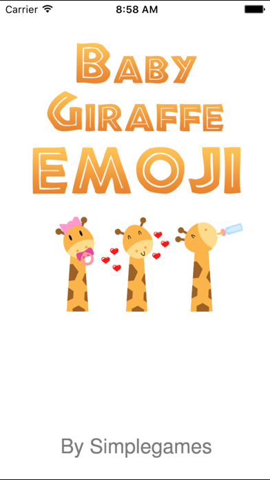 Baby Giraffe Emoji & Keyboard Screenshot 1