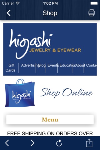 Higashi Jewelry & Eyewear screenshot 3
