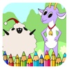 Sheep And Goats Coloring Book Games For Kids