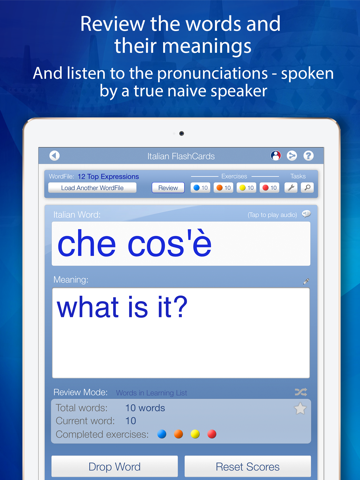 Learn Italian FlashCards for iPad screenshot 3