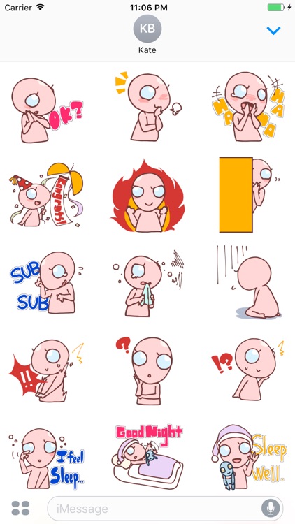 Ozzy The Chearful Alien Stickers