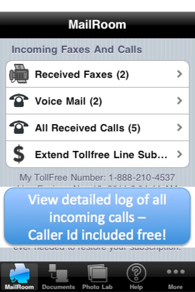 My Toll Free Number Lite - with VoiceMail and Fax screenshot 4