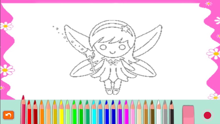 Princess fairy tail coloring for kindergarten screenshot-4