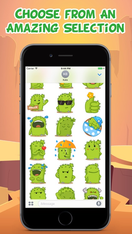 Cool Cactus Emotions Stickers Pack for iMessage