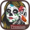 Sugar Mexican skull coloring for adults - Pro