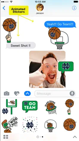 Game screenshot Notre Dame Animated+Stickers Pack for iMessage mod apk