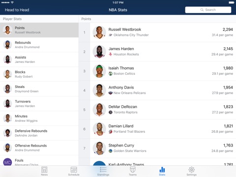 NBA Live for iPad: Live scores screenshot 4