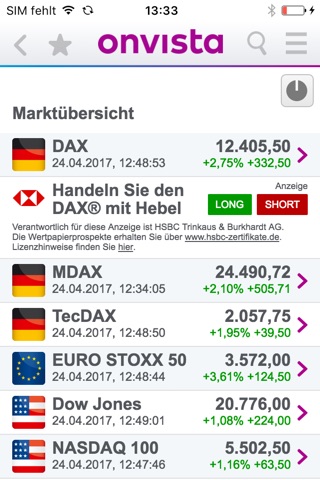 Börse - Aktien - Realtimekurse screenshot 3