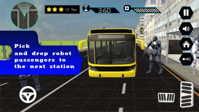 Robot Passengers City Bus