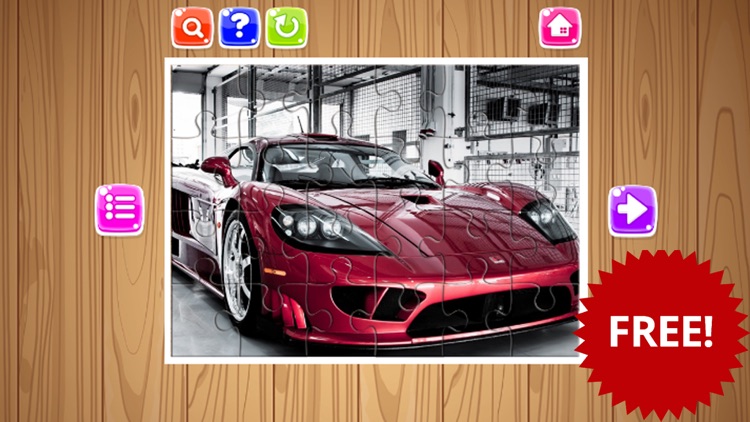 Sport Cars Jigsaw Puzzle Game For Kids and Adults