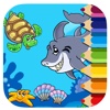 Sea Animal Game Coloring Book Page Version