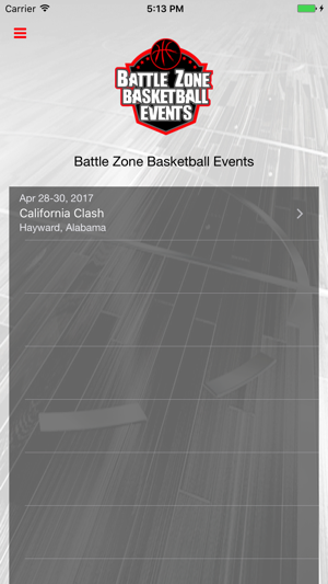 Battle Zone Basketball Events