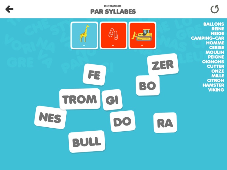 DICOMINO : Syllabes ou lettres ? screenshot-4