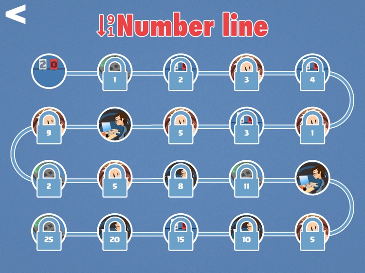 Number line - learn counting for 1st grade