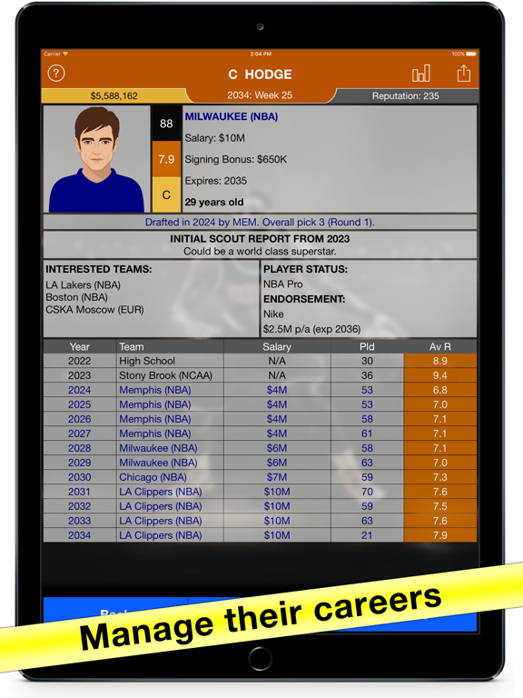 Basketball Agent: Manager Sim screenshot 2
