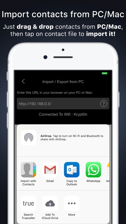 Super Backup: Import / Export All Contacts from PC screenshot-3