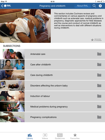 The WHO Reproductive Health Library screenshot 3