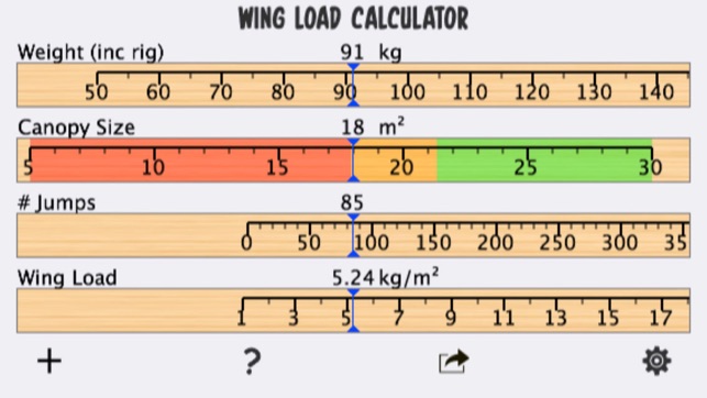 Skydive Wingload Calculator(圖4)-速報App