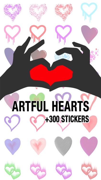 Artful Hearts: Artsy Heart Stickers