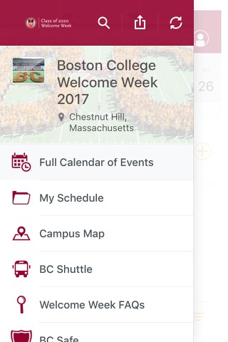 Boston College Welcome screenshot 2