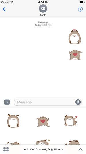 Animated Charming Dog Stickers For iMessage(圖2)-速報App